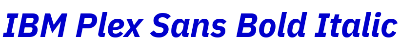 IBM Plex Sans Bold Italic フォント